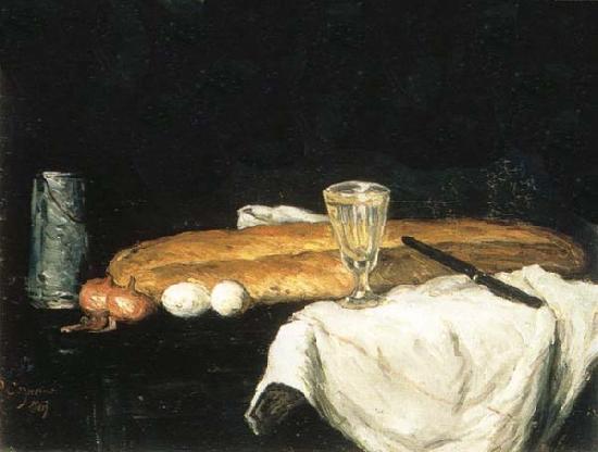 Paul Cezanne Pain et oeufs oil painting image